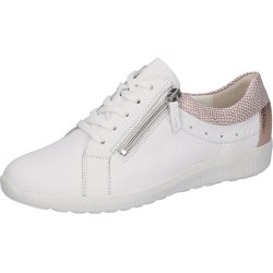 Waldlufer damesko i bldt hjorteskind med ekstra vidde og velegnet til indlg K-Ira - Hvid med rosa