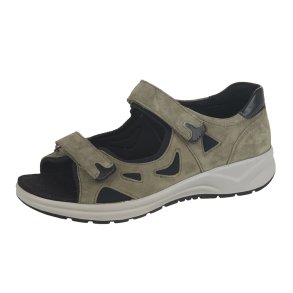 Fidelio sportysandal med fast bagkappe 646020, vidde H, velegnet til egne indl�g - st�vet gr�n