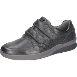 Waldlufer sko med velcro i bldt hjorteskind til den brede fod, velegnet til indlg, Fabian - sort