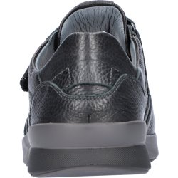 Waldlufer sko med velcro i bldt hjorteskind til den brede fod, velegnet til indlg, Fabian - sort