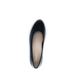 Gabor pump p lille hl i bldt skind, smal pasform 71421 - sort
