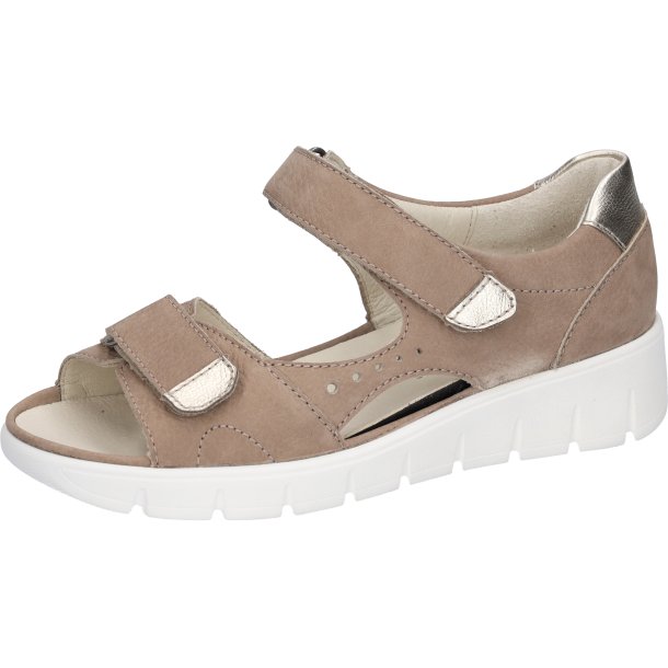 Waldlufer sandal med fast bagkappe, meget bred (m vidde), velegnet til indlg - Wiola