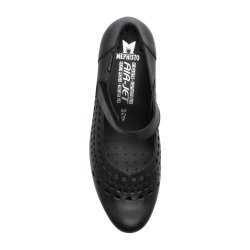 Mephisto damepump med rem, almindelig bredde, Gilia - sort