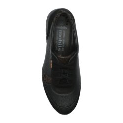 Mephisto Mobils snresko med stretch, velegnet til indlg, Dalilha - Sort