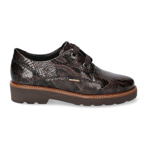 Mephisto Mobils sn�resko med ekstra vidde, velegnet til indl�g, Orelia - m�rkebrun slangepr�get skind