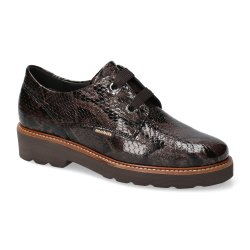 Mephisto Mobils sn�resko med ekstra vidde, velegnet til indl�g, Orelia - m�rkebrun slangepr�get skind