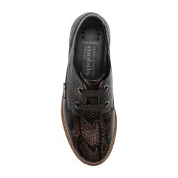 Mephisto Mobils sn�resko med ekstra vidde, velegnet til indl�g, Orelia - m�rkebrun slangepr�get skind