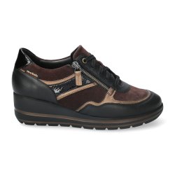 Mephisto mobils rummelig sko velegnet til indl�g, kileh�l, April - sort/bordeaux