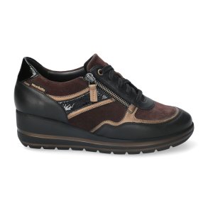 Mephisto mobils rummelig sko velegnet til indl�g, kileh�l, April - sort/bordeaux