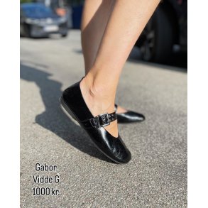 Gabor remsko til den smallere fod 74152 - sort lak
