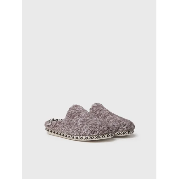 Toni Pons slipper i det bl�deste plysmateriale, Darla - meleret beige/brun