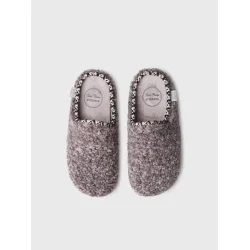 Toni Pons slipper i det bl�deste plysmateriale, Darla - meleret beige/brun