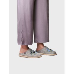 Toni Pons slippers uldfilt med broderi, Deli - lysegr�