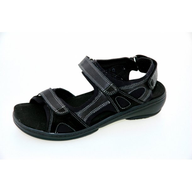 Fidelio sandal, almindelig brede, velegnet til indlg 445007 -  sort