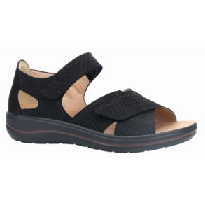 Hartjes bagkappesandal, velegnet til indlg, almindelig bredde, Pop - sort