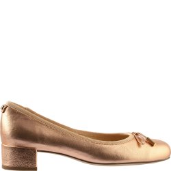 Hgl damepump i lkkert bldt skind -  3211 - guld