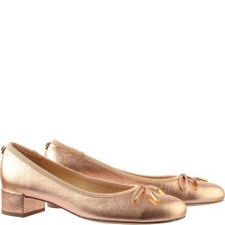 Hgl damepump i lkkert bldt skind -  3211 - guld