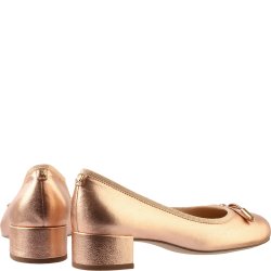 Hgl damepump i lkkert bldt skind -  3211 - guld