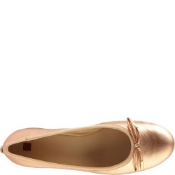 Hgl damepump i lkkert bldt skind -  3211 - guld