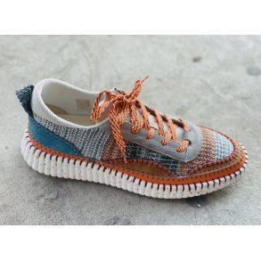 Hello Comfort strikkede sko, velegnet til indl�g med meget bl�de s�ler - Orange