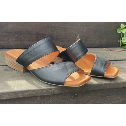 MYM slipper i bl�d skind - sort