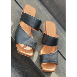 MYM slipper i bl�d skind - sort