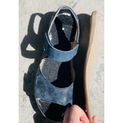 Fidelio damesandal Velegnet til indl�g 595023 - bl� med shine og m�rk s�l