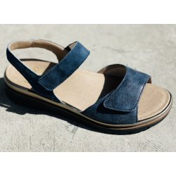 Fidelio damesandal Velegnet til indl�g 595023 - bl� med shine og m�rk s�l