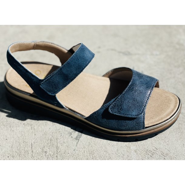 Fidelio damesandal Velegnet til indlg 595023 - bl med shine og mrk sl