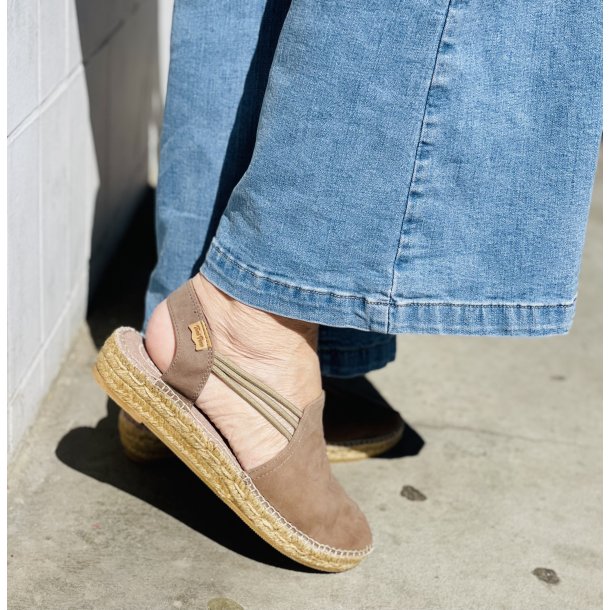 Toni Pons skosandal med lukket t, Nuria - taupe
