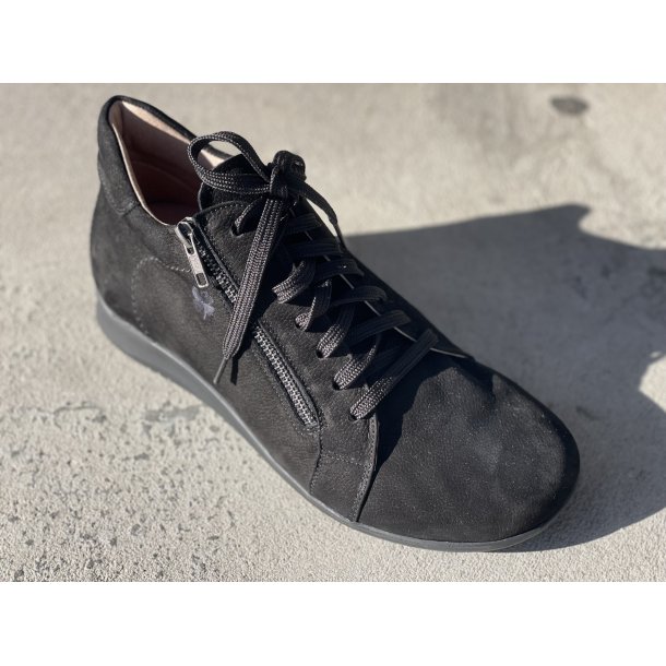 Pie Santo fodformet st�vle til den meget brede fod, 255985 udtagelige indl�g - Sort