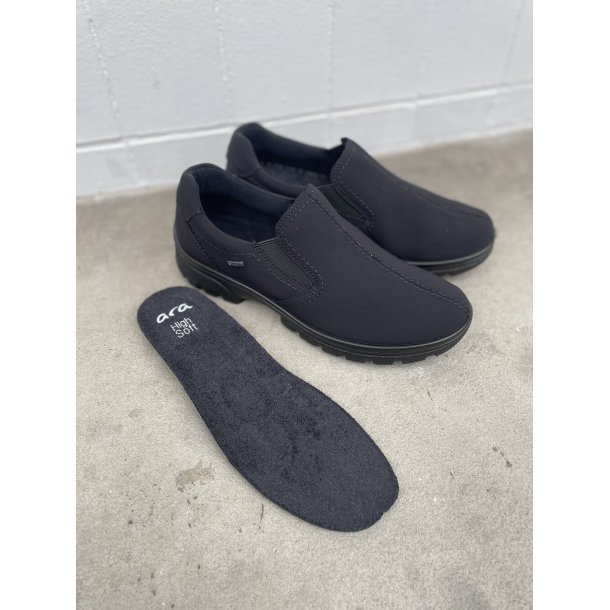 Ara solid sko med Goretexmembran Saas 49310, velegnet til indl�g - sort