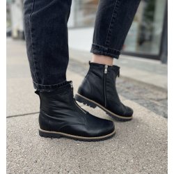 Charlotte of Sweden let chelseaboot med dobbeltlynl�s, rummelig og velegnet til indl�g - sort