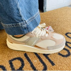 Groundies damesko med ekstra, ekstra vidde, velegnet til indl�g - lys med farver