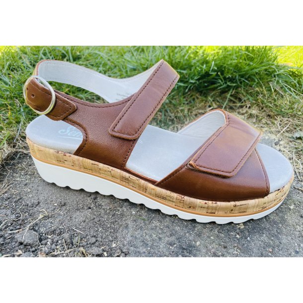 Semler Trixie,  sandal p� kileh�l, velegnet til indl�g - cognac