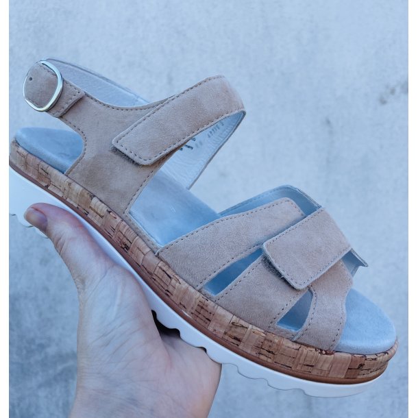 Semler Trixie,  sandal p� kileh�l, velegnet til indl�g - lys sand
