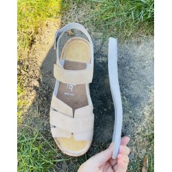 Semler Trixie,  sandal p� kileh�l, velegnet til indl�g - lys sand