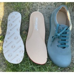 Pie Santo fodformet sko til den meget brede fod, 255991 udtagelige indl�g - Petroleum