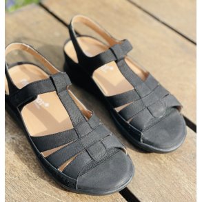 Piesanto 260887 rummelig sandal velegnet til indl�g - sort