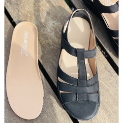 Piesanto 260887 rummelig sandal velegnet til indl�g - sort