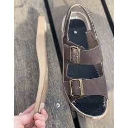 Fidelio damesandal Velegnet til indl�g 595012 - M�rkebrun