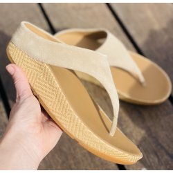 Fit Flop Lulu Lux t�sandal med flettet  s�l - sand