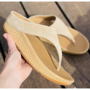 Fit Flop Lulu Lux t�sandal med flettet  s�l - sand