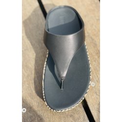 Fit Flop Lulu Lux t�sandal med flettet  s�l - sort