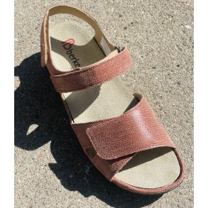 Berkemann sandal med almindelig bredde, velegnet til indl�g, Jacklyn - rosa/brun