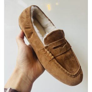 EMU Australia hjemmemokkasin med lammef�r, Kirra - Cognac