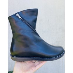 LBDK Damestvle med asymmetrisk lynls, ekstra vidde, Madison - sort