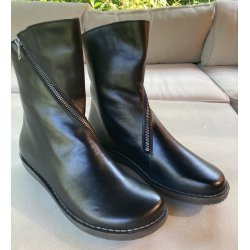 LBDK Damestvle med asymmetrisk lynls, ekstra vidde, Madison - sort