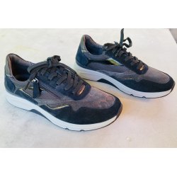 Rolling Soft damesneaker med let gngefunktion og velegnet til indlg 56896 - sort/gr