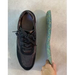 Rolling Soft damesneaker med let gngefunktion og velegnet til indlg 56896 - sort/gr